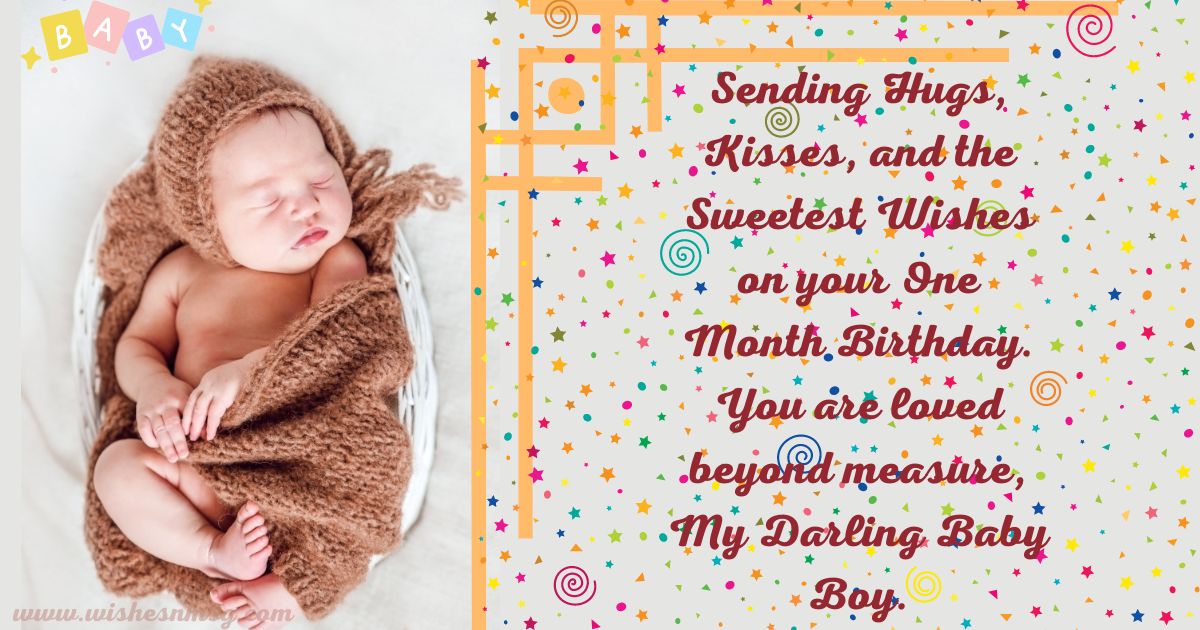 1 month one month birthday wishes for baby boy 