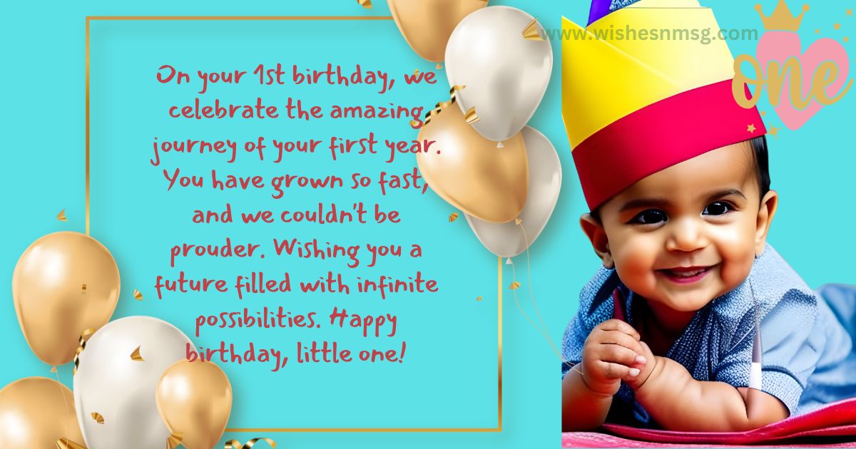Happy 1st Birthday Wishes for Baby Boy