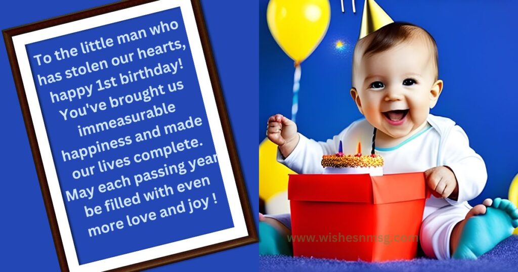 300+ Best 1st Happy Birthday Wishes For Baby Boy: Celebrating A Joyous ...